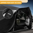thumbnail image 4 of Unique Bargains All-Weather Waterproof Car Cover - UV-Resistant Outdoor Full Exterior Protection Black with Right Side Zipper Black for Ford Focus Hatchback 2010-2022, 4 of 5