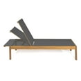 thumbnail image 5 of Lagunan 77.56"x26.38" Modern Minimalist Adjustable Acacia Wood Chaise Outdoor Lounge Chair, Dark Gray/Natural, 5 of 9