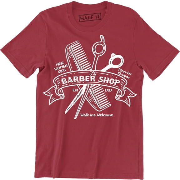 The Fadefather Customized Barber Barbershop Haircut Scissors Comb Men's Tee Shirt