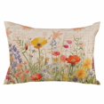 thumbnail image 2 of Colorful Spring Floral King Size Pillow Cover, Pillowcase Protectors with Zipper, Breathable Decorative Throw Pillow Case Cover, Vintage Summer Botanical Pillow Shams for Couch Sofa 20x36Inch, 2 of 8