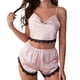 thumbnail image 1 of Gibobby Pijamas de Dos Piezas Pijama de encaje para mujer, conjuntos de camisón de encaje, lencería de satén, camisón, conjuntos de dormir, conjuntos de pijama Sexy (Rosa, L), 1 of 5