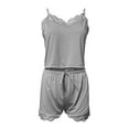 thumbnail image 4 of Sngxgn Pajamas Womens Short Sleeve Sleepwear Soft Button up Loungewear Pjs Shorts Set(Grey,M), 4 of 4