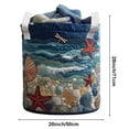 thumbnail image 3 of Cozy Homey Beach Starfish Print Laundry Basket,Easy-Clean Quilted Fabric Storage Bin with Canvas Handles for Dirty Clothes in the Laundry Room,20"x28", 3 of 6