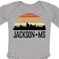 thumbnail image 4 of Inktastic Jackson Mississippi Skyline Retro Boys or Girls Long Sleeve Baby Bodysuit, 4 of 5