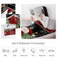 thumbnail image 4 of Christmas Snowman Throw Flannel Blanket 30x40In Xmas Tree Forest Snowflake Wood Red Plaid Black Super Soft Cozy Bed Blanket, Lightweight Plush Fuzzy Bed Throw for Bedroom Sofa Couch Living Room, 4 of 4