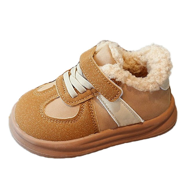 Chaussures en Molleton à Semelles Souples pour Enfants, Style Britannique Décontracté, Espadrilles Chaudes à la Mode