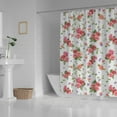 thumbnail image 3 of Coolnut Bath Shower Curtain Liners Roses and Butterflies 66x72in Polyester Waterproof with 12 Curtain Hooks, 3 of 6