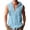 *Blue, variant on VBVC Men's Cotton-Linen Sleeveless Hooded Shirt , Button Down Chest Pocket Tank Top For Men,Black,S-2XL