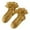 Yellow, variant on Krdevn Kids Solid Cable Knit Double Lace Ruffle Cotton Mid Calf Socks Size:25