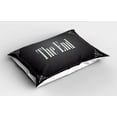 thumbnail image 2 of Ambesonne Movie Theater Pillow Sham 2 Pack, End Words, 30"x20", Charcoal Grey Cream, 2 of 3