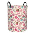 thumbnail image 2 of Sweet Lollipop Candy Cupcake Donut Circular Laundry Hamper With Handles, Collapsible Canvas Organizer Basket For Dirty Clothes, Storage or Bedroom Medium, 2 of 6
