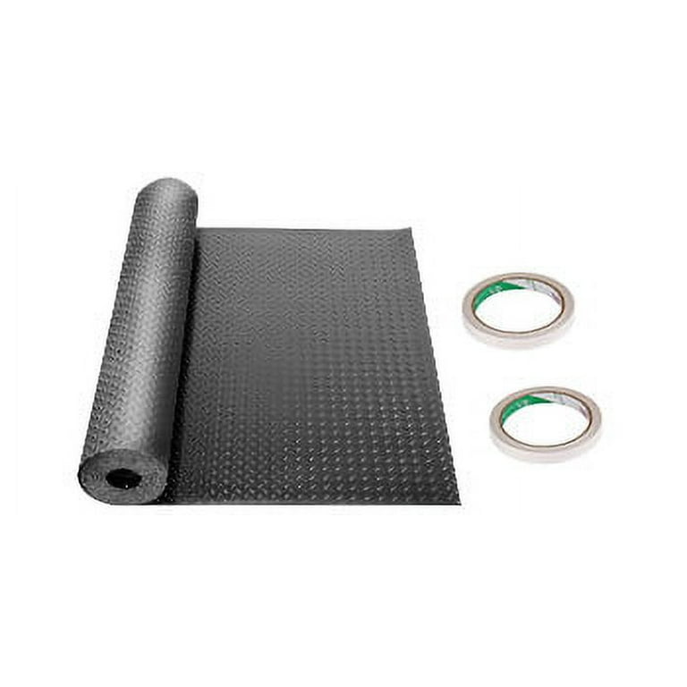 Rubber-Cal Diamond Plate Rubber Flooring Rolls, 3mm x 4ft x 2ft Rolls, Black