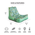 thumbnail image 4 of Big Joe Captain's Float No Inflation Needed Pool Float with Drink Holder, Tropical Palm Green Double Sided Mesh, Quick Draining Fabric, 3 feet, 4 of 9