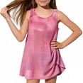 thumbnail image 5 of Girls Tankini Swimsuit with Shorts Fashion Striped Comfort Coverage Upf 50+ Bathing Suit Contrast Trim Girls' Swimwear Skirt Size 9-16, 5 of 6
