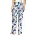 thumbnail image 3 of Fotbe Palm Leaves Women's Pajama Pants,Sleepwear Pants,Pj Bottoms Drawstring And Pockets-, 3 of 9