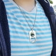 thumbnail image 2 of Funny Puppy Flowers in Hair Military Dog Tag Bottle Opener Pendant, 2 of 4