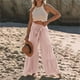 thumbnail image 1 of WILLBEST Pantalones Casuales para Mujer, Pantalones Palazzo Acampanados de Cintura Alta de Verano para Mujer, Pantalones de Playa, Pantalones Largos para Mayor Comodidad y Estilo. Chica, 1 of 7