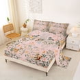 thumbnail image 2 of Erosebridal Tropical Flower Full Size Sheets, Woodland Animal Wolf Deer Bed Sheets, 4 Pieces, 1 Flat Sheet 1 Fitted Sheet and 2 Pillowcases, 2 of 5