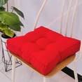 thumbnail image 1 of Xiao Hua Cojín cuadrado acolchado de lino sintético para silla, suave y sólido, cómodo para la oficina, el hogar o el coche, 50 x 50 cm, color rojo, 1 of 4