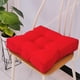thumbnail image 1 of Xiao Hua Cojín cuadrado acolchado de lino sintético para silla, suave y sólido, cómodo para la oficina, el hogar o el coche, 50 x 50 cm, color rojo, 1 of 4