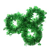Hot Sale!6.56 Feet Shining St.Patrick's Day Tinsel Garland,Green Metallic Tinsel Twist Garland for Irish Party Home Decoration,Wall Hanging Decorations Festival Party Pendant