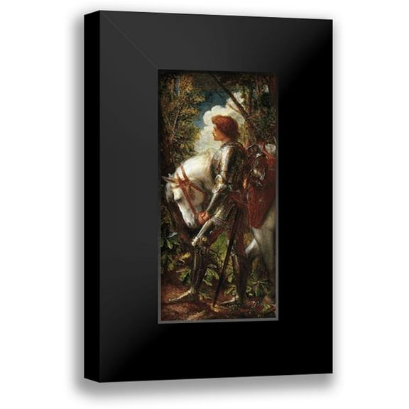 Watts, George Frederick 9x14 Black Modern Framed Museum Art Print Titled - Sir Galahad