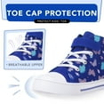 thumbnail image 4 of FUNCOO PLUS Toddler Kids Sneakers Girls High Top Canvas Shoes, Butterfly, Size 1, 4 of 6