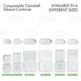 thumbnail image 5 of Compostable 3 Compartment Square Hinged Clamshell Take Out Food Containers 9x9x3 - Heavy Duty Quality Disposable to go Containers, Eco-Friendly , Bagasse Fiber Containers with Lids (50), 5 of 8