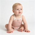 thumbnail image 6 of biudgviw Baby Girl Clothes Breathable Plaid Camisole Bodysuit Newborn Infant Outfit Button Front Sleeveless Casual Onesies(Pink,12-18 Months), 6 of 7