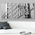 thumbnail image 3 of wall26 - 3 Piece Framed Canvas Wall Art - Sign on Wall Street in New York City - Modern Home Art Stretched and Framed Ready to Hang - 16"x24"x3 White, 3 of 5