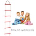 thumbnail image 3 of Ladder Climbing Rope Ladder Green Hanging 6 Bar Plastic Heavy Load Durable Swing Rope Ladder for Kids, 3 of 8