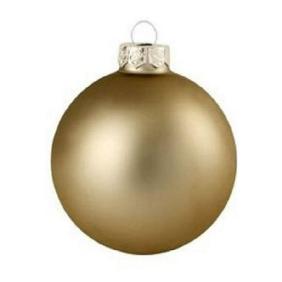 Whitehurst Matte Finish Christmas Glass Ball Ornaments - 1.25" (30mm) - Antique Gold - 40ct