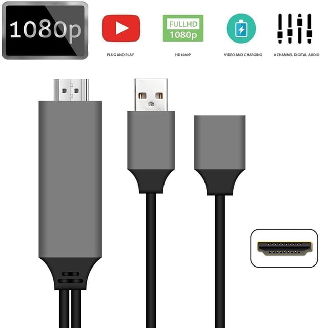 Câble de Transfert Haute Résolution en Alliage d'Aluminium à Transmission Rapide Compatible avec Iphone5/5S/6/6S/6S plus/6S plus/7 plus