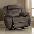 thumbnail image 5 of Mady 39 Inch Manual Glider Recliner Chair- Brown Microfiber- Solid Wood, 5 of 6