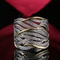 thumbnail image 3 of K-KED Elegant Two Tone 925 Silver Filled Ring Women Cubic Zircon Delicate Jewelry Gift Sz 6-10-6, 3 of 6