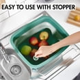 thumbnail image 2 of Hakan Collapsible Tub 9L with Drain Plug, Foldable Dish Basin, Space Saving, Green, 2 of 9