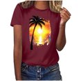 thumbnail image 2 of Teissuly Women's Fashion Crewneck Printed Short Sleeve T-shirt Casual Loose Shirt Tops, 2 of 7