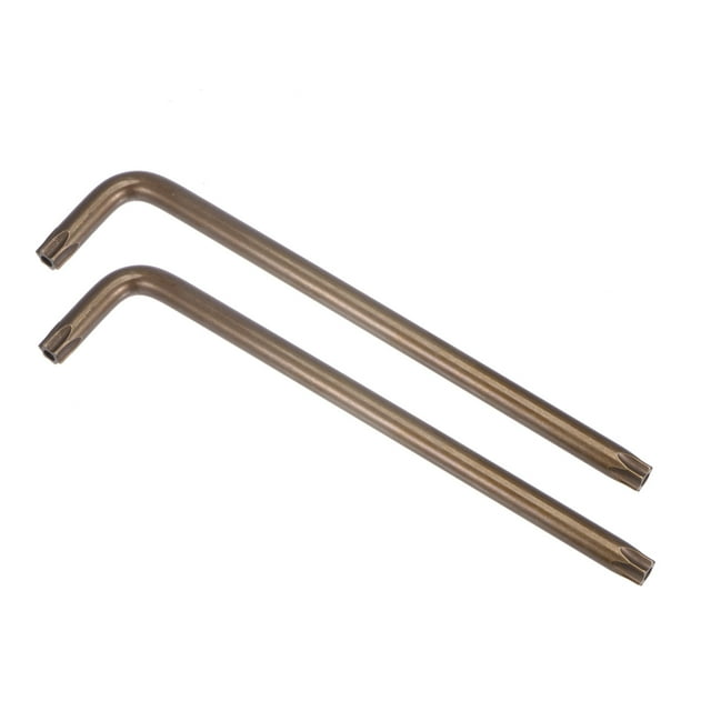 Unique Bargains T60 Anti Tamper Proof Torx Star Key Bit Wrench, L-Shape 10.24-inch Long Arm, S2 Steel 2 Pack