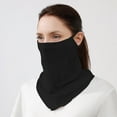 thumbnail image 2 of BYHONG Sun Protective Scarf with Ear Loops Breathable Mesh Face Cover Half Face Protection for Summer Outdoor Sports Black_003 One Size, 2 of 3