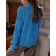 thumbnail image 2 of Camisa PRETTYGARDEN de Encaje Manga Larga con Botones Gris Azul Talla L, 2 of 8