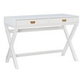 thumbnail image 1 of Linon Peggy Wood Two Drawer Writing Desk in White, 1 of 20