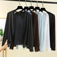 thumbnail image 5 of Cqxid525 Womens Tops Blouse Women's Thin Long Sleeved Cardigan for Women for Summer Short Styles Clothes Large Size Loose Air Conditioning Shawl Women Tops Summer, 5 of 6