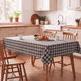 thumbnail image 3 of Sm:)e Black White Royal Stewart Tartan Plaid Tablecloth, Rectangle 55x84 Inch, Wrinkle-Resistant & Machine Washable Classic Check Table Cover for Dinner/Party Decoration/Holiday, 3 of 6