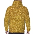 thumbnail image 7 of Honeii Gold Glitter Pattern Mens Hoodies Men's Loose Sleeve Sweatshirt,Pullover Hooded Sweatshirt for Men,Essentials Hoodie-Small, 7 of 7