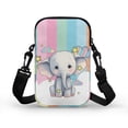 thumbnail image 2 of HELLHERO Elephant pattern Shoulder Bags, with Zipper Closed, Outdoor Daily Use Polyester 4.33x1.97x7.09, 2 of 7