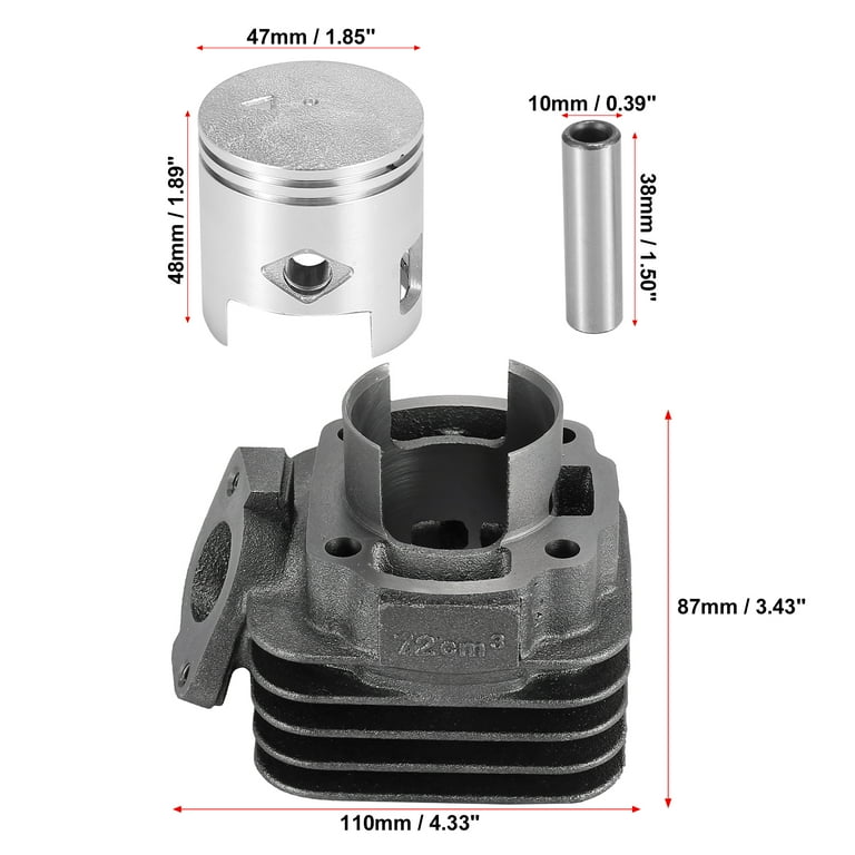 Scooter Cylinder Big Bore Kit with 10mm Piston Pin for Yamaha Jog