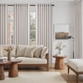 thumbnail image 4 of Jainmy Linen-Look Semi-Sheer Curtains, Back Tab Drapes with Hooks Living Room Bedroom ,Set of 2 Panels,52x96 inch, Oatmeal, 4 of 10