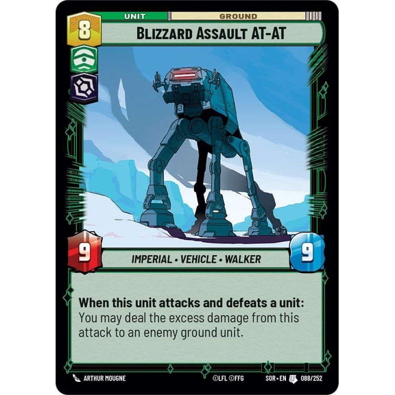 Star Wars: Unlimited Spark of Rebellion Uncommon Blizzard Assault AT-AT #088