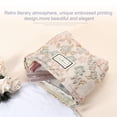 thumbnail image 4 of Floral Makeup Bag Zipper Flower Cosmetic Pouch Aesthetic Women Cosmetic Bags Coin Purse Apricot Pink, 4 of 6