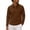 Brown, variant on Hngshg Mens Tee Shirts Casual Button Up Collared Pullover Tops Dressy Long Sleeve Solid Color Golf T-Shirts